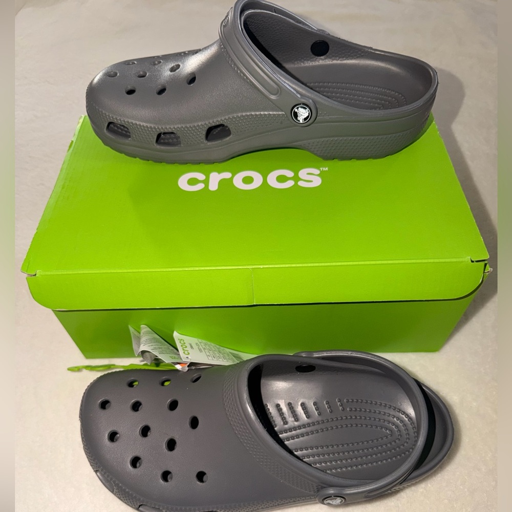 Crocs Classic Clog Slate Grey M9 / W11 New With Box